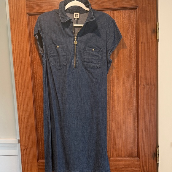 Anne Klein Blue Denim Dress - Picture 1 of 3